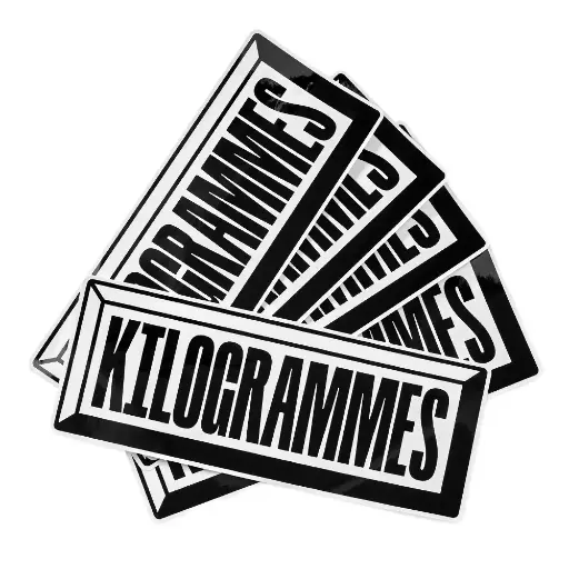 [ACC-STICKERXL-100] Sticker XL KILOGRAMMES (x100)